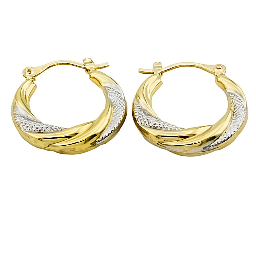 9ct Gold Hollow Hoop Earrings